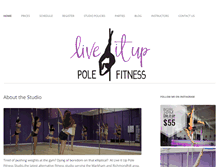 Tablet Screenshot of liveituppolefitness.com